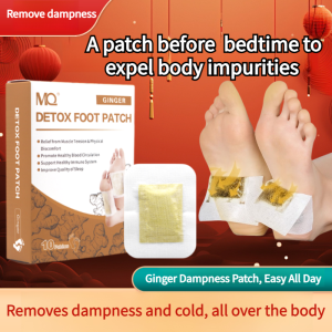 Premium Ginger Detox Foot Patches Organic Herbal Bamboo Charcoal Pads For Sleep Improvement Stress Relief Remove Dampness Foot Care Stickers