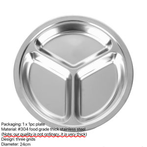 3 in1 divider plate for adult stainless food tray with divider lunch box set heating food container with partition canteen plate with divider dinner plate for baby stainless lunch box for kids serving plates crisper refrigerator restaurant bento boxBINLU