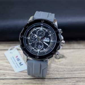 Jam tangan Pria viral 221 tanggal hari aktif chrono off tali karet analog original