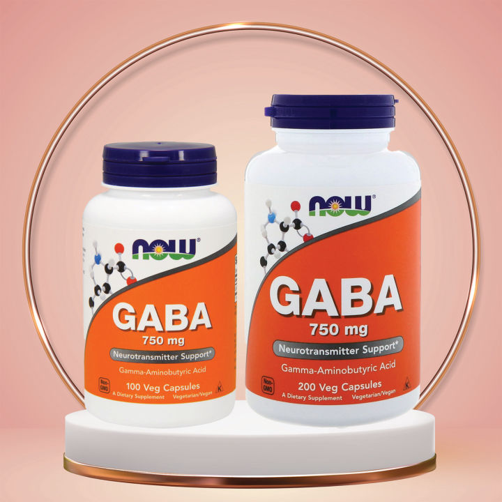 Now Foods Gaba 750 Mg 100 Veg Capsules Price NOW Foods GABA 750 Mg – 100 Veg Capsules, Non-GMO, Halal, Kosher, GMP Certified Gaba Cream - Foto 7