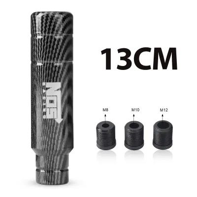 5 Speed Gear Shift Knob 9 13 18CM Carbon Fiber Style 8MM 10MM 12MM Universal Shape Manual Transmission Shifter Lever Knob