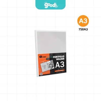 แฟ้มสะสมผลงาน E-file รุ่น 750A แฟ้ม A2 / A3 PORTFOLIO อี-ไฟล์ แฟ้มเก็บโปสเตอร์ เก็บเอกสาร (จำนวน1ชิ้น)
