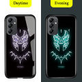 เคส Hontinga สำหรับ Samsung Galaxy A14เคส5G 4G เคสโทรศัพท์ Marvel เรืองแสงสำหรับเด็กผู้ชายซูเปอร์ฮีโร่สำหรับผู้ชายกัปตันอเมริกา Sarung Ironman เรืองแสงในที่มืดหลังกระจกเคสโทรศัพท์เคสแข็ง. 