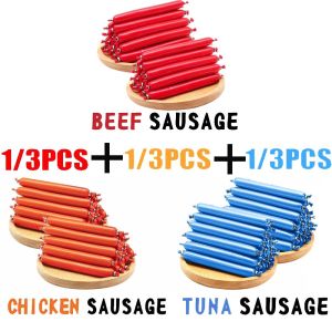 100Pcs Pet Sausage for Dogs 100 Pcs Dog Sausage Cat Sausage Pet Snack Cat Dog Food Treats Dog Training Sausage