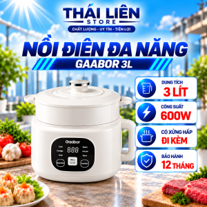Nồi điện đa năng Gaabor EC-30T01A nồi lẩu 3 Lít chống dính công suất 600W bảo hành 12 tháng