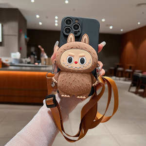 Redmi 9A 9C 9T 10 10A 10C 12 12C 13 13C 14C 15C Note 9s 9 Pro 10 10s 10 Pro 11 11s 11 Pro 12 12 Pro 13 13 Pro 14 Pro 14 Pro+ labubu bag wallet TPU matte silicon soft case cover fon casing 拉布布手机壳