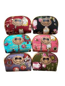 กระเป๋าผ้าต่อข้าง ขอบทอง ลายปารีส/แคนวาส ขนาด 3x20x14 ซม./ Pack📌📌สุ่ม คละสี/คละลาย📌📌