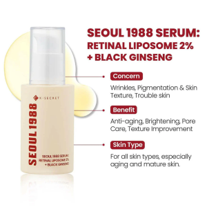 KSECRET SEOUL 1988 Retinal Serum Series For Anti Wrinkle Firming Brightening Serum