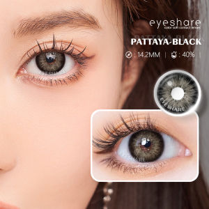 【MUMUVI】GRAY Colored Contact Lenses 14.2MM PATTAYA GRAY Soft Lens Makeup Contact Lens (0.00)
