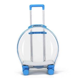 (Bergaransi) Tas Trolli Transparan | Pet Cargo | Tas Anjing Kucing Murah | Tas Ransel Hewan atau Travel Bag Nyaman dan Anti Air Cat Bag Pet Bag  Tas Kucing Baru Pet Trolley Case Ransel Hewan Peliharaan Keluar Portabel Pet Air Box Tas Trolley Kucing Anjing