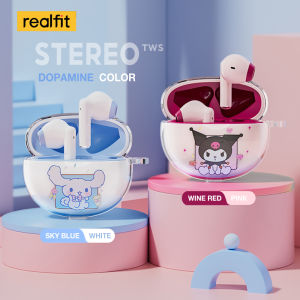 Realfit F2 Bluetooth Earphone Excellent Bass Wireless Earbuds with Mic Dopamine Color Matching Headset 5H Long Playback