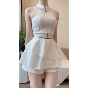 quần váy 3 tầng bèo xinh che bụng có 2 mặt váy trước sau. chân váy quần 3 lớp