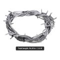 Fake Barbed Wire 2pcs Barbed Wire Roll Razor Barbed Wire Fence Wires Props Halloween Plastic Barb Wire Garland Prank for Crafts Critter. 