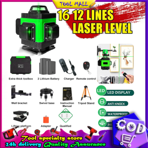 💡 Green Light Laser Level 16/12 Lines 360° Self-Leveling Measuring Tool for Construction