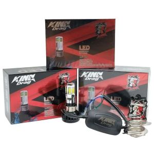 Headlight Headlamp Hid LEd 3 sisi White / Putih ACDC KING DRAG THAILAND LED SUPER TERANG honda yamaha suzuki kawasaki vario mio beat nmax lexi aerox adv supra jupiter vega satria fu ninja fazzio fiz r nouvo dll promo discount