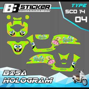 Decal Scoopy BISA HOLOGRAM Full Body Full Block Dekal New Fi 2017 2018 2019 Scd 14