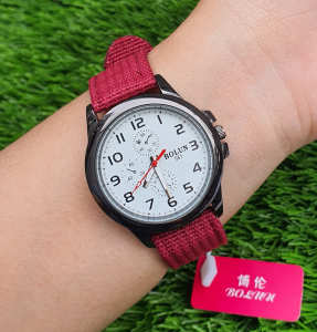 นาฬิกา World Time รุ่นนาฬิกาของผู้หญิง สายผ้า Bolun แบรนด์แท้ ถมฟรี กล่องกระดาษ แบรนด์ 1 ปริมาณ