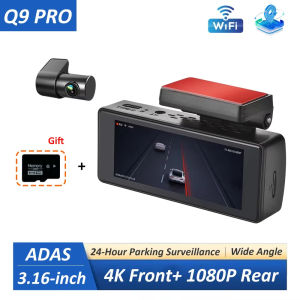 EKLEVA 4 Inch Car DVR Camera 4K&1080P Video Recorder WIFI ADAS Speed Dashcam Dash Cam Car Registrar Super Night Vision