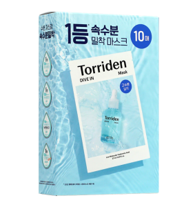 Torriden mask box hyaluronic acidmolecular moisturizing facial mask 10ea
