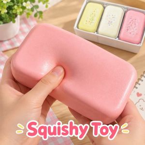 Happy Everyday.you Squishy Bread Cake Squeeze Toy Slow Rebound Stress Relief Decompression Fidget Soft Mud Slime