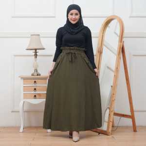 Rok payung Crinkle Premium Pinggang Karet Dan Tali Ada Sakunya Kanan kiri standar Jumbo