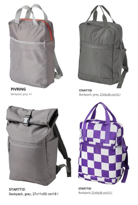 IKEA STARTTID Backpack School Bag Notebook Beg Preschool Bag - Main Image