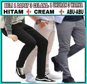 BAYAR DITEMPAT(COD)celana panjang chino pria slimfit bahan cotton mona strecth/melar bagus murah meriah