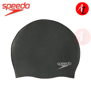 Speedo Plain Moulded Silicone Cap (Black)