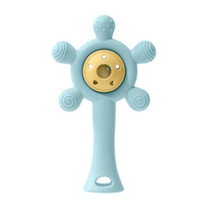 MAXG Đồ chơi cầm nắm cho trẻ sơ sinh Đồ chơi ngậm nướu cho trẻ em Phát triển Silicone Đồ chơi cảm giác hỗ trợ mọc răng  Hình Dạng Bánh Xe Đồ chơi lục lạc cho bé Phụ Kiện Cho Bé