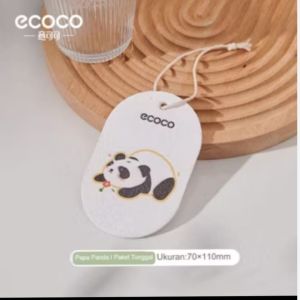 Spons Busa Scrub Pembersih Pencuci Cuci Piring Mandi Serbaguna Ecoco Dishwashing Cotton Donut Panda