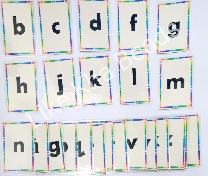 Laminated Flash Cards ADDITIONAL LETTERS ONLY for abakada flash cards ...