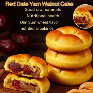 【Ready Stock】Red Date And Yam Walnut Cake Blood-Replenishing Low-Fat Coarse Weight Loss Snacks