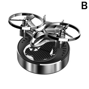 Solar Powered Rotation Helicopter Solar aromaterapi kereta penyegar udara aloi Fragrance Auto Aroma Diffuser