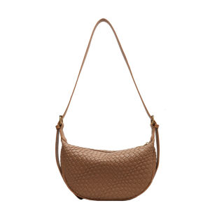 Womens body bag crescent armpit bag woven pattern body bag shoulder body bag
