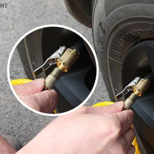 HT ตัวแปลงข้อต่อทองเหลืองอัตโนมัติ8มม. อุปกรณ์เสริมสำหรับรถยนต์ยางล้อลมยางปั๊มสูบลมยางคลิปหนีบ
