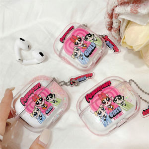 Cute Transparent Airpods 1 2 Generation Protective Case for Airpods Pro 3 Cartoon Planet Quicksand Apple Bluetooth Headset Casing Earphone Cover Accessories Flowing Bling Sequins