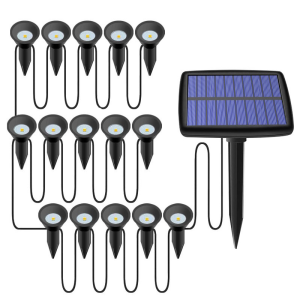 New 15 In 1 LED Solar Garden Lights Outdoor Solar Powered Lamp Waterproof Landscape Lighting For Pathway Patio Yard Lawn Decoration【Original+24hours delivery】