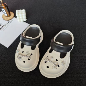 [Free Shipping] Summer New Style Slim-Heel EVA Platform Clogs For Women Fashionable And Versatile With A High-End Look And A Closed-Toe Design Perfect For The Beach
