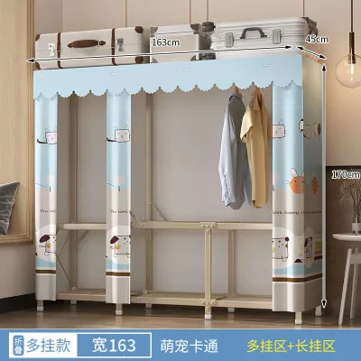 Foldable Wardrobes Household Bedroom Storage Cabinets Fabric Wardrobes Simple Wardrobes Rental Rooms Sturdy And Durable Wardrobes