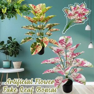 12/18/24 Leaves Artificial Flower Fake Leaf Decoration Bonsai Potted Decor Indoor Photography Decor