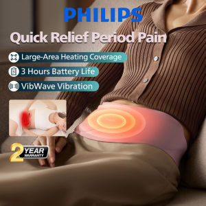 【New Arrival】Philips Heating Massage Belt – Relief Lumbar Strain & Back Pain Lumbar Massager Warm Palace Belt Period Pain Relief Adjustable Temperature Waist Massager