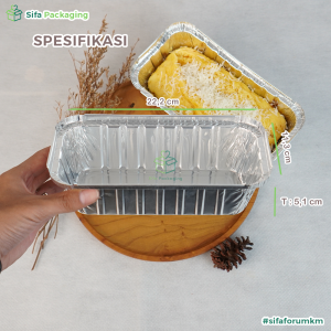 Alumunium Foil Tray Cup BX 1850 + Tutup Spaghetti Brulee Lasagna Mentai Dimsum Brownies Roti Macaroni Schotel isi 100 pcs
