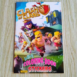 Kids MINI Coloring Book WITH STICKERS high quality prints for boys and girls