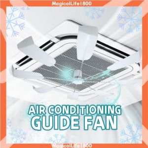 360° Central Aircond Anti Direct Blowing Wind Guide Fan Cassette Aircon Guide Fan Fast Cooling Windshield Rotating Blade