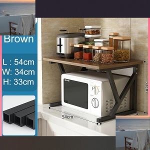 Kitchen Microwave Oven Rack Multi-Layer Storage Organizer Compact Design Perfect for HDB & Condo