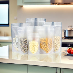 100Pcs Resealable Stand Up Frosted Plastic Zip Lock Bags for Snacks Coffee Cereals Corn Beans Beverages Packing Storage Pouches2026