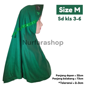 READY STOK !!! JILBAB INSTAN PITA SAMPING SERUT ASTRI KERUDUNG SEKOLAH ANAK TK SD SMP SMA DEWASA WARNA HIJAU MADRASAH HIJAB DAILY