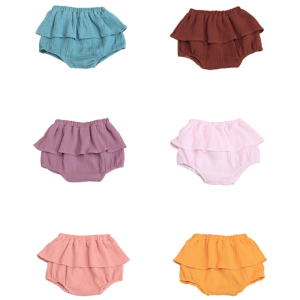 Soft and Stylish Baby Short Pants Cotton Crinkle Fabric Newborns Crawling PP Pants Enjoy Everyday Comfort Wear