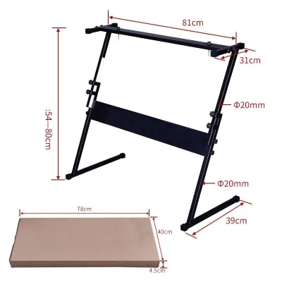 Z-Type Keyboard Stand Adjustable Keyboard Stand Electric Piano Stand Universal 61-88 Keys