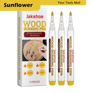 🎀🎁【Special price】Sun ปากกามาร์กเกอร์ไหม้ไม้3ชิ้นปากกาทำจากไม้ช่วยเผาไหม้